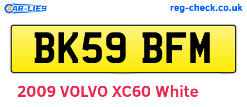 BK59BFM are the vehicle registration plates.