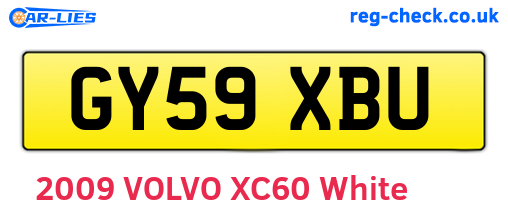 GY59XBU are the vehicle registration plates.