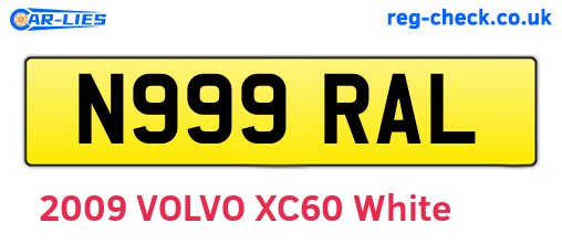 N999RAL are the vehicle registration plates.