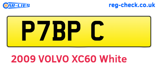 P7BPC are the vehicle registration plates.