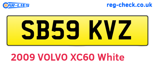 SB59KVZ are the vehicle registration plates.