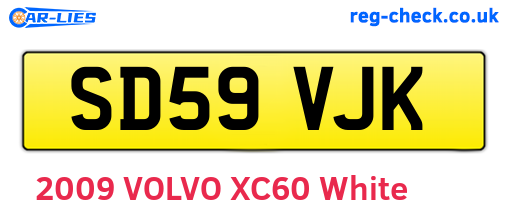 SD59VJK are the vehicle registration plates.