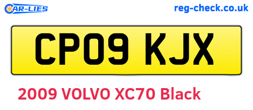 CP09KJX are the vehicle registration plates.