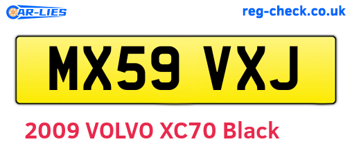 MX59VXJ are the vehicle registration plates.