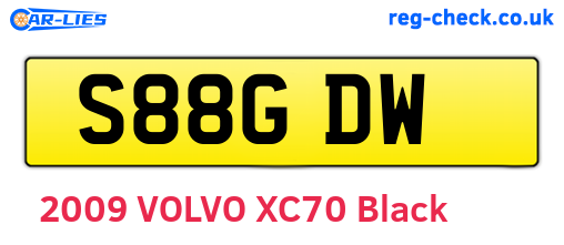 S88GDW are the vehicle registration plates.