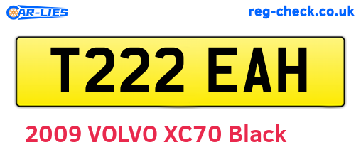 T222EAH are the vehicle registration plates.