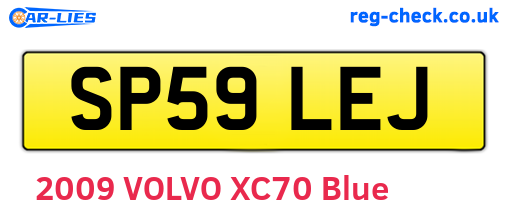 SP59LEJ are the vehicle registration plates.