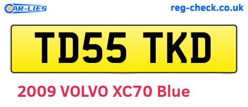 TD55TKD are the vehicle registration plates.