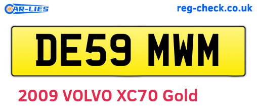 DE59MWM are the vehicle registration plates.