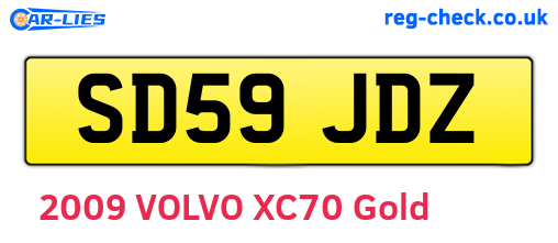 SD59JDZ are the vehicle registration plates.