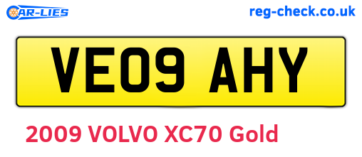 VE09AHY are the vehicle registration plates.