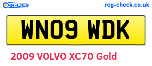 WN09WDK are the vehicle registration plates.