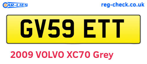 GV59ETT are the vehicle registration plates.