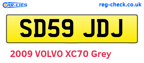 SD59JDJ are the vehicle registration plates.