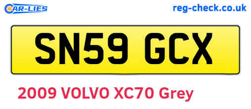 SN59GCX are the vehicle registration plates.