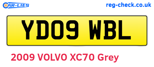 YD09WBL are the vehicle registration plates.