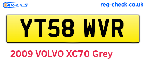 YT58WVR are the vehicle registration plates.