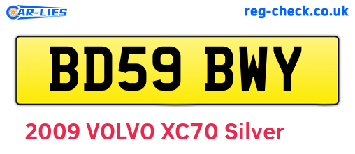 BD59BWY are the vehicle registration plates.