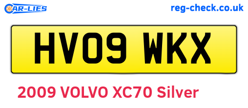 HV09WKX are the vehicle registration plates.