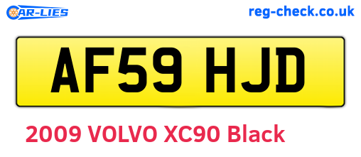 AF59HJD are the vehicle registration plates.