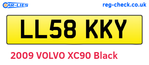 LL58KKY are the vehicle registration plates.