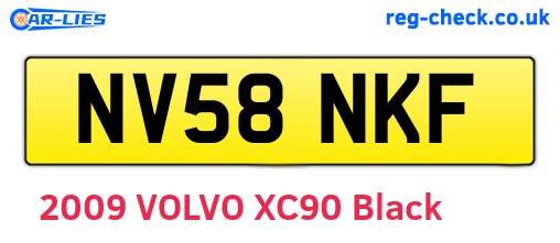 NV58NKF are the vehicle registration plates.