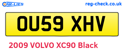OU59XHV are the vehicle registration plates.