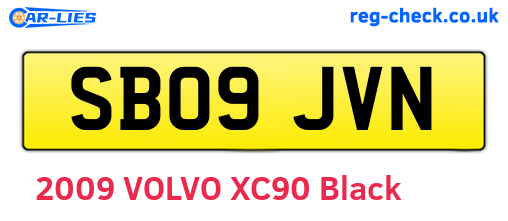 SB09JVN are the vehicle registration plates.