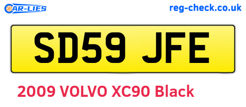 SD59JFE are the vehicle registration plates.