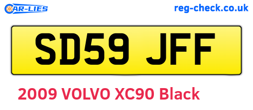 SD59JFF are the vehicle registration plates.