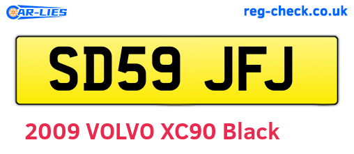 SD59JFJ are the vehicle registration plates.