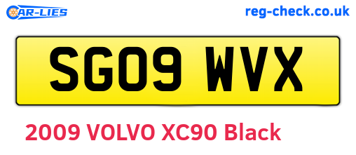 SG09WVX are the vehicle registration plates.