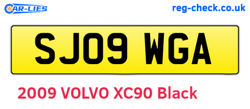 SJ09WGA are the vehicle registration plates.
