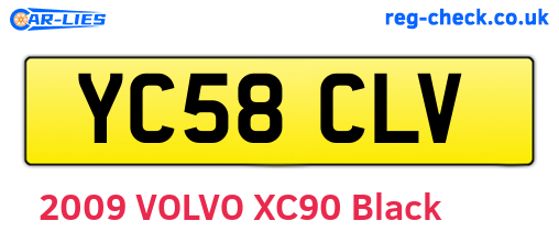 YC58CLV are the vehicle registration plates.
