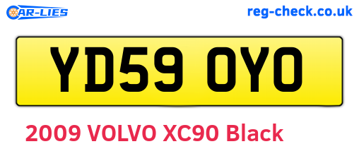 YD59OYO are the vehicle registration plates.