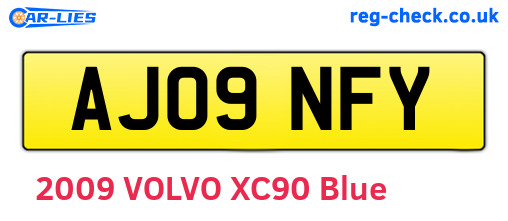 AJ09NFY are the vehicle registration plates.