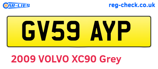 GV59AYP are the vehicle registration plates.