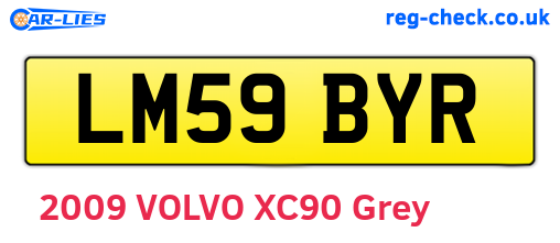 LM59BYR are the vehicle registration plates.