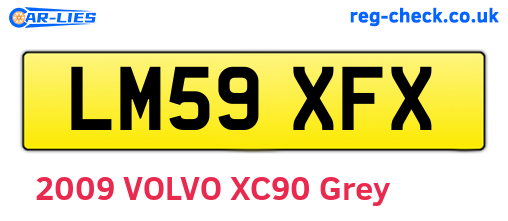 LM59XFX are the vehicle registration plates.