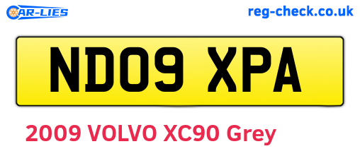 ND09XPA are the vehicle registration plates.