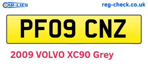 PF09CNZ are the vehicle registration plates.