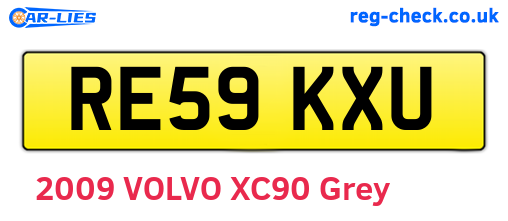 RE59KXU are the vehicle registration plates.
