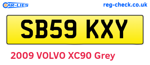 SB59KXY are the vehicle registration plates.