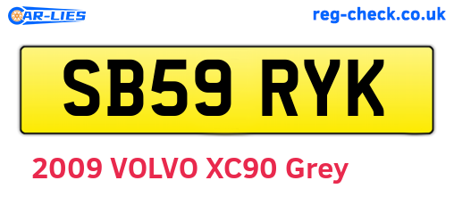 SB59RYK are the vehicle registration plates.
