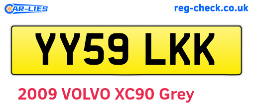 YY59LKK are the vehicle registration plates.