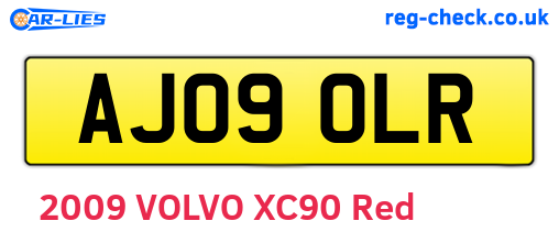 AJ09OLR are the vehicle registration plates.