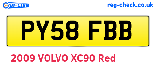 PY58FBB are the vehicle registration plates.