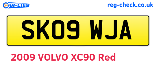 SK09WJA are the vehicle registration plates.