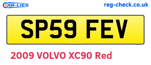 SP59FEV are the vehicle registration plates.
