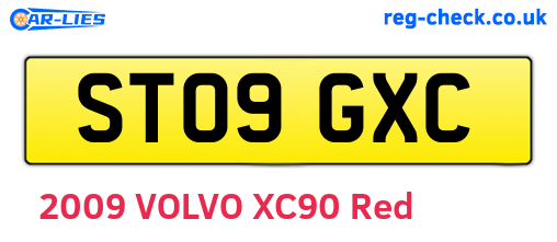 ST09GXC are the vehicle registration plates.